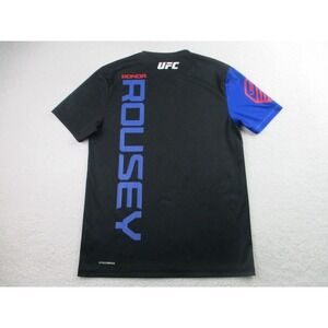 Ronda Rousey T Shirt Mens Size Small Reebok UFC Walk Out Logo MMA Black‎ Blue S